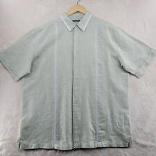 Usado, Camisa cubana casual manga curta masculina Cubavera tamanho XL verde claro linho e algodão comprar usado  Enviando para Brazil