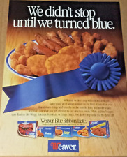 Anúncio impresso 1991 - Weaver frango frito congelado Tyson Foods página de publicidade vintage comprar usado  Enviando para Brazil