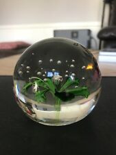 Glass paperweight green for sale  BASINGSTOKE