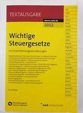 Wichtige steuergesetze textaus gebraucht kaufen  Deutschland