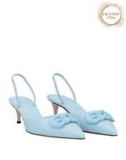RRP€650 GIUSEPPE ZANOTTI Leather Slingback Shoes US7 UK4 EU37 Logo Made in Italy for sale  Shipping to South Africa
