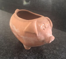 Vintage TerraCotta Clay Pig Planter Pot Rustic Patina Farmhouse Country Red Ware for sale  Shipping to South Africa