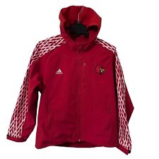 Jaqueta Adidas com zíper completo forrada de lã vermelha e branca com capuz masculina grande cardinal comprar usado  Enviando para Brazil