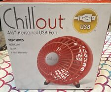 Ventilador de mesa pessoal Chillout Quiet 4,5" alimentado por USB GF2RT - Vermelho, usado comprar usado  Enviando para Brazil