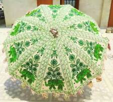 Indian Garden Parasols Peacock Embroidered Outdoor Sun Shade Patio Umbrella for sale  Shipping to South Africa