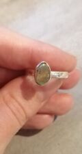 Handmade Sterling Silver Ethiopian Opal Ring Size UK L for sale  CLACTON-ON-SEA