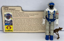 1985 G.I. Joe Snow Serpent 3.75” Cobra Polar Assault w/ File Card & Accessories for sale  Shipping to South Africa