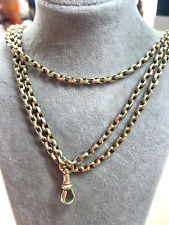 ANTIQUE VICTORIAN ROLLED GOLD GUARD CHAIN/ MUFF 140 CM LONG 1880S for sale  Shipping to South Africa