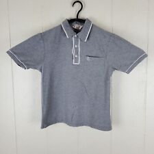 Camisa polo masculina pinguim original pequena cinza colarinho 1/4 botão bolso logotipo fina comprar usado  Enviando para Brazil