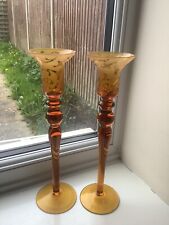 antique glass candlesticks for sale  KING'S LYNN