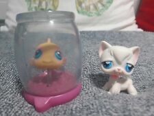 Littlest Pet Shop LPS Hasbro Pet Pairs Cat Longhair #9 and Fish #10 2006 Rare! na sprzedaż  PL