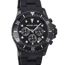 Michael Kors Mens Everest Chronograph Diver Watch, Black Dial Silicone Wrap Band for sale  Shipping to South Africa