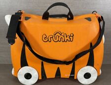 Trunki Tipu Tiger Suitcase Sit And Ride Case Hand Luggage Complete Strap And Key for sale  Shipping to South Africa