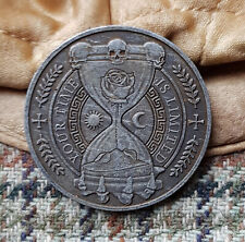 OCCULT WITCHCRAFT SKULL COIN, used for sale  Shipping to South Africa