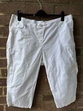 Ladies Summer Cropped White Trousers - 22  - Cotton for sale  MANCHESTER