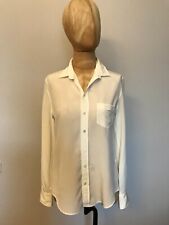 Joseph 100% silk ivory white shirt top blouse FR38/S comprar usado  Enviando para Brazil