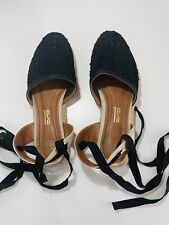 Sapatos de alpargatas de lona respirável preta Santa Lolla tiras de tornozelo de algodão comprar usado  Enviando para Brazil