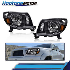 Fit For 2005-2011 Toyota Tacoma Black Headlights Headlamps Driver & Passenger for sale  Shipping to South Africa