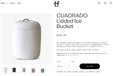 Tina Frey White Cuadrado lidded Ice Bucket Resin Modern Open Box mint condition for sale  Shipping to South Africa