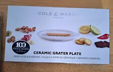 Cole & Mason Keele Ceramic Ginger Plate Grater Wooden Handled Brush, used for sale  Shipping to South Africa