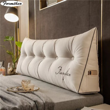 Big Long Wedge Pillow Decor Home Bed Headboard Back Cushion Single Double Bed for sale  Shipping to South Africa