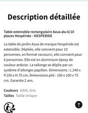Table extensible hesperide d'occasion  Agde