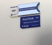Memory Stick SANDISK PRO Duo 4 GB + Adaptador PRO para cámaras Sony Cybershot /psp segunda mano  Embacar hacia Argentina