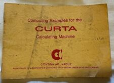 Original Computing Examples booklet manual CURTA calculator Contina AG, Vaduz for sale  Shipping to South Africa