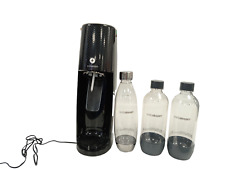 Soda Stream Machine In Black & 3 Empty Bottles Kitchen Appliance Untested for sale  Shipping to South Africa