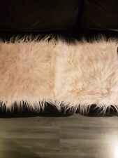 Pink fluffy cushion for sale  TIPTON