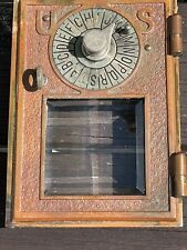 1896 ANTIQUE VINTAGE US POST OFFICE BOX DOOR DIAL POINTER Beveled Glass for sale  Shipping to Canada