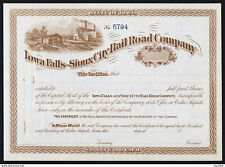 18__ Cedar Rapids, Iowa: The Iowa Falls and Sioux City Rail Road Company, usado segunda mano  Embacar hacia Argentina