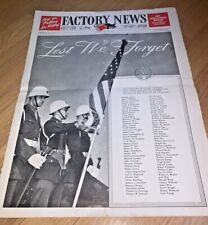 May 1945 GMC TRUCK & COACH DIVISION Pontiac FACTORY NEWS - WWII Deaths & Vets for sale  Shipping to United Kingdom