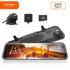 WOLFBOX G840S 1080P TypeC Mirror Dash Cam Front and Rear View CAR Driving Camera for sale  Shipping to South Africa