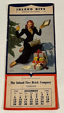 The Inland Fire Brick Company Cleveland, OH 1943 Calendário Inland Bits Q and A comprar usado  Enviando para Brazil