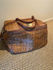 MCM ￼Cognac, Leather & Logo Large Traveler/Weekender Luggage Authentic for sale  Chicago