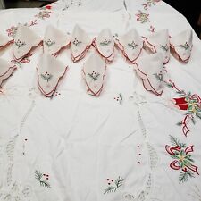 Holiday embordered tablecloth for sale  Wildomar