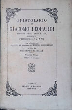 Epistolario giacomo leopardi. usato  Italia