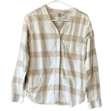 Mountain Hardwear Tan Plaid Light Weight Flannel Womens M for sale  Shipping to South Africa