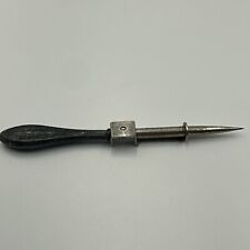 Used, Antique STERLING Silver Handle Sewing Awl Punch Tool Needlework ~13cm for sale  Shipping to South Africa