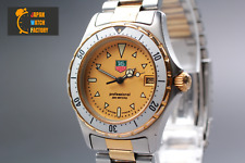 [EXCELENTE+5] TAG Heuer 2000 974.013 200M mostrador dourado relógio de quartzo masculino 7s comprar usado  Enviando para Brazil