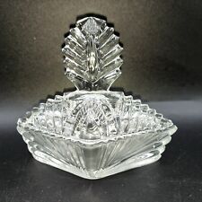 Vintage Martinsville Glass Queen Anne Lidded Vanity Powder jar Art Deco box, used for sale  Shipping to South Africa