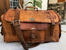 Hombres Vintage Buscar G V B Genuino Piel Cuero Equipaje de Viaje Bolso Gimnasio comprar usado  Enviando para Brazil