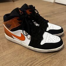 Nike Jordan 1 Mid Shattered 2019 para hombre talla 10 554724-058 naranja negro blanco, usado segunda mano  Embacar hacia Argentina