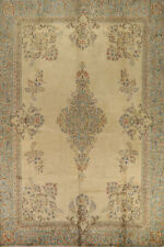 Vintage Floral Kirman Traditional Area Rug 9x13 Wool Handmade Living Room Carpet for sale  Shipping to South Africa