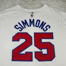 Camisa Seventy Sixers para Hombre XL Blanca Nike Mangas Cortas Camiseta Simmons 25 NBA B Ball segunda mano  Embacar hacia Argentina