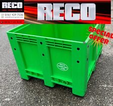 BRAND NEW GREEN 610 LTR RIGID PLASTIC PALLET BOX " DOLAV"  1000X1200X750m for sale  Shipping to South Africa
