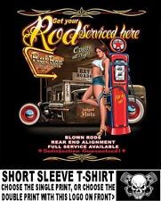 Camiseta Rat Rod Roadhouse Street Hot Rod Modelo A Sedán Skull Service Girl WS134 segunda mano  Embacar hacia Argentina