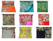 Colcha Kantha com estampa de paisley feita à mão 100% algodão cobertor de cama Kantha comprar usado  Enviando para Brazil