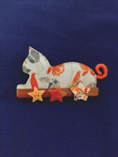 Broche chat multicolore d'occasion  Soisy-sous-Montmorency